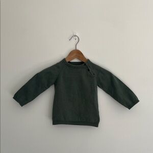 h&m sage green boys sweater, size 3T